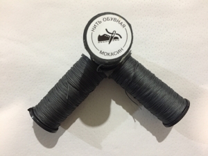 нитка вощенная мокасин т.0,8 цвет серый ( 70 метров )