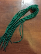 Шнурки тонкие 70 см зеленые