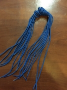 Шнурки тонкие 70 см синие