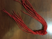 Шнурки тонкие 70 см красные