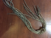 Шнурки тонкие 70 см серый