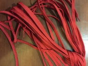 Шнурки плоские  120 см красный